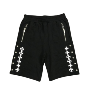 Chrome Hearts zip pocket black shorts